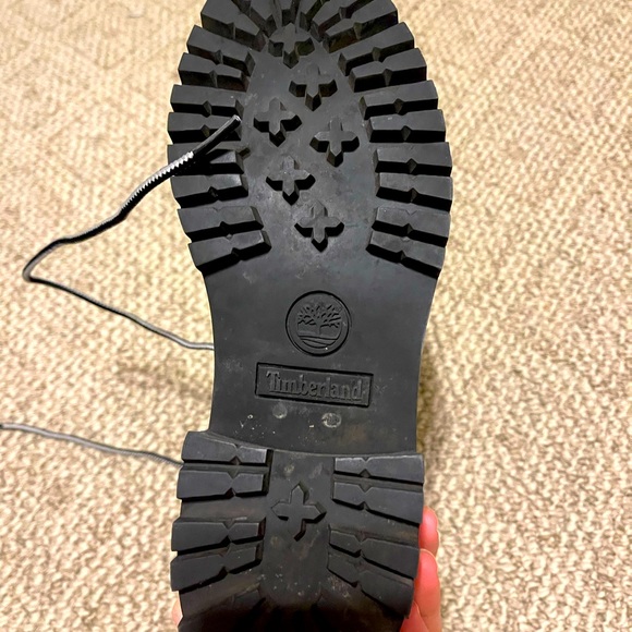 Timberland navy genuine suede & shearling fur boots - Picture 7 of 16